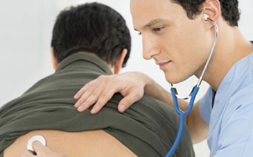 Doctor performing Executive Health Checkup